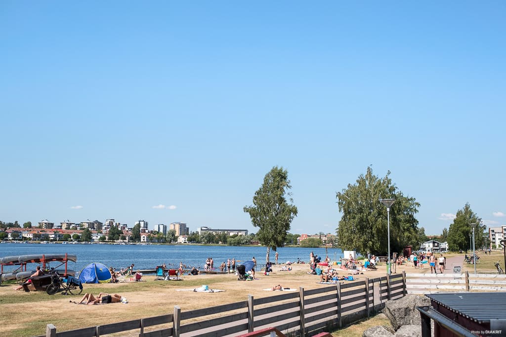 Camping med fiske vid First Camp Skutberget i Karlstad vid Vänerns norra strand – gädda och gös.