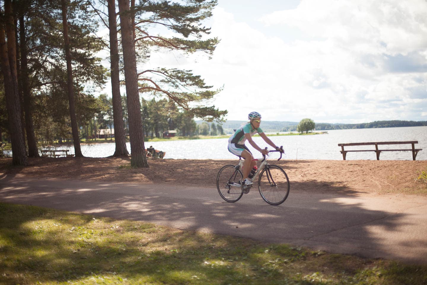 Mountainbike ved First Camp Orsa i Dalarna