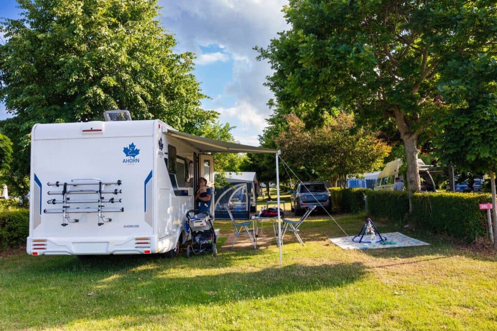 Campingplatsen på First Camp Hasmark Strand på Fyn