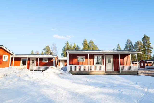 Vinter på campingen First Camp Ansia - Lycksele