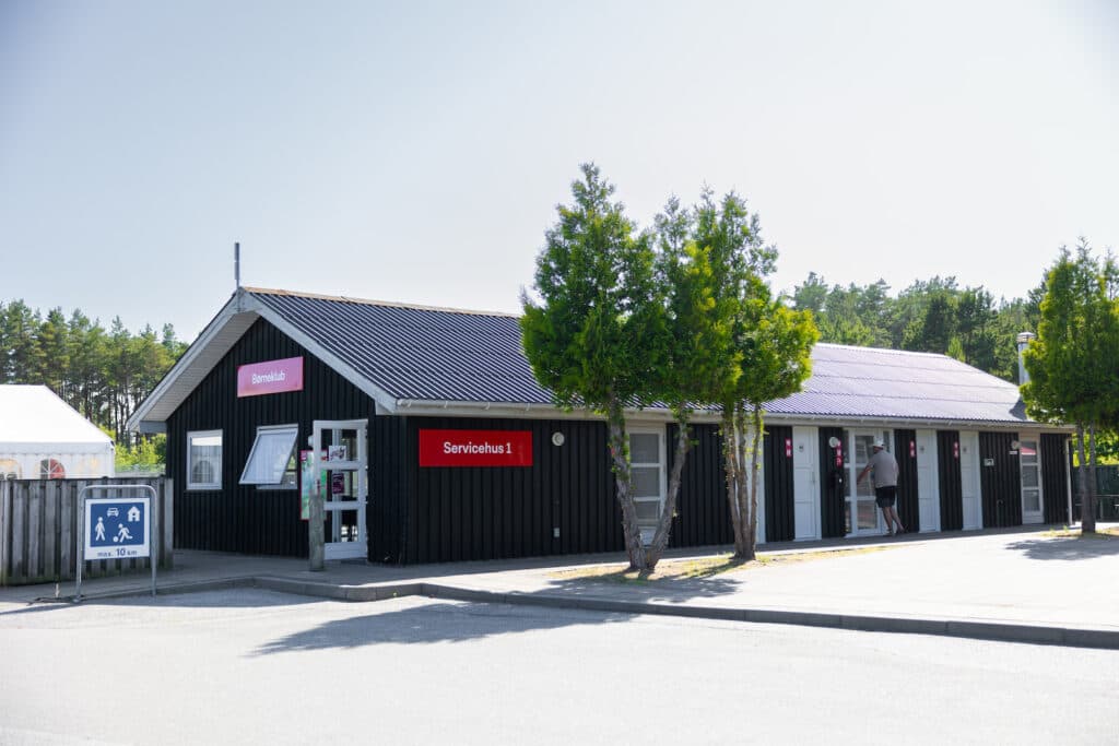 Reception og serviceområde på camping i Skagen