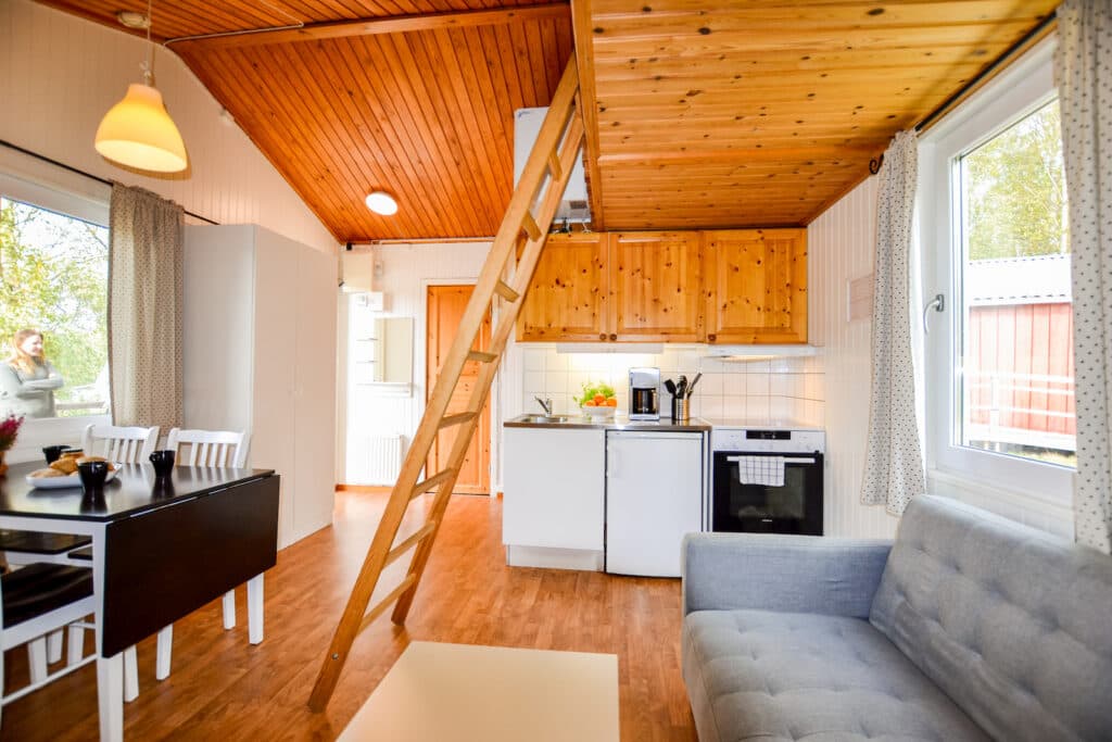 Kök för stugan Rovfåglarna på Sommarvik.