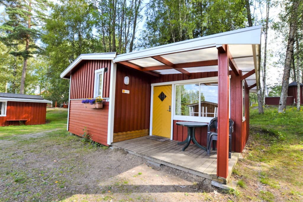 Exteriör för Småfåglarna, en stuga på Sommarvik i Värmland.