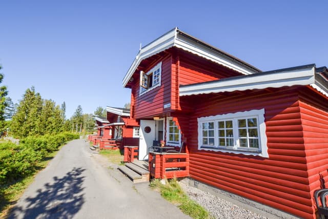 Exteriör för stugan Tranan på Sommarvik.