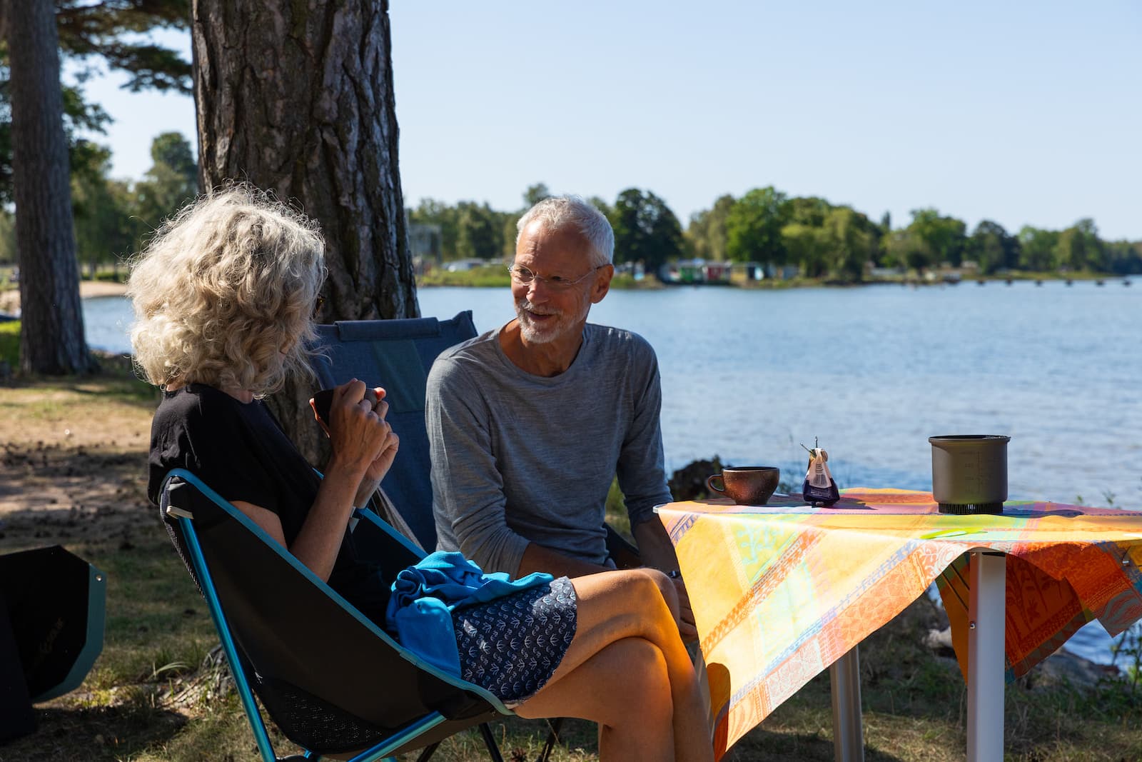 Enkel camping vid sjön på First Camp Vadstena - Vättern